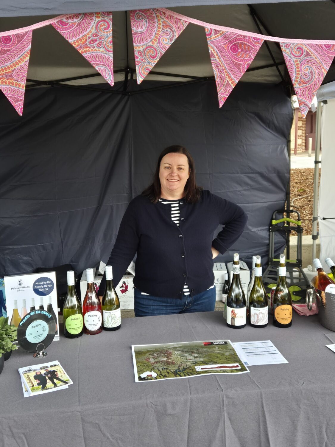 Kirsten ready for customers at the market.